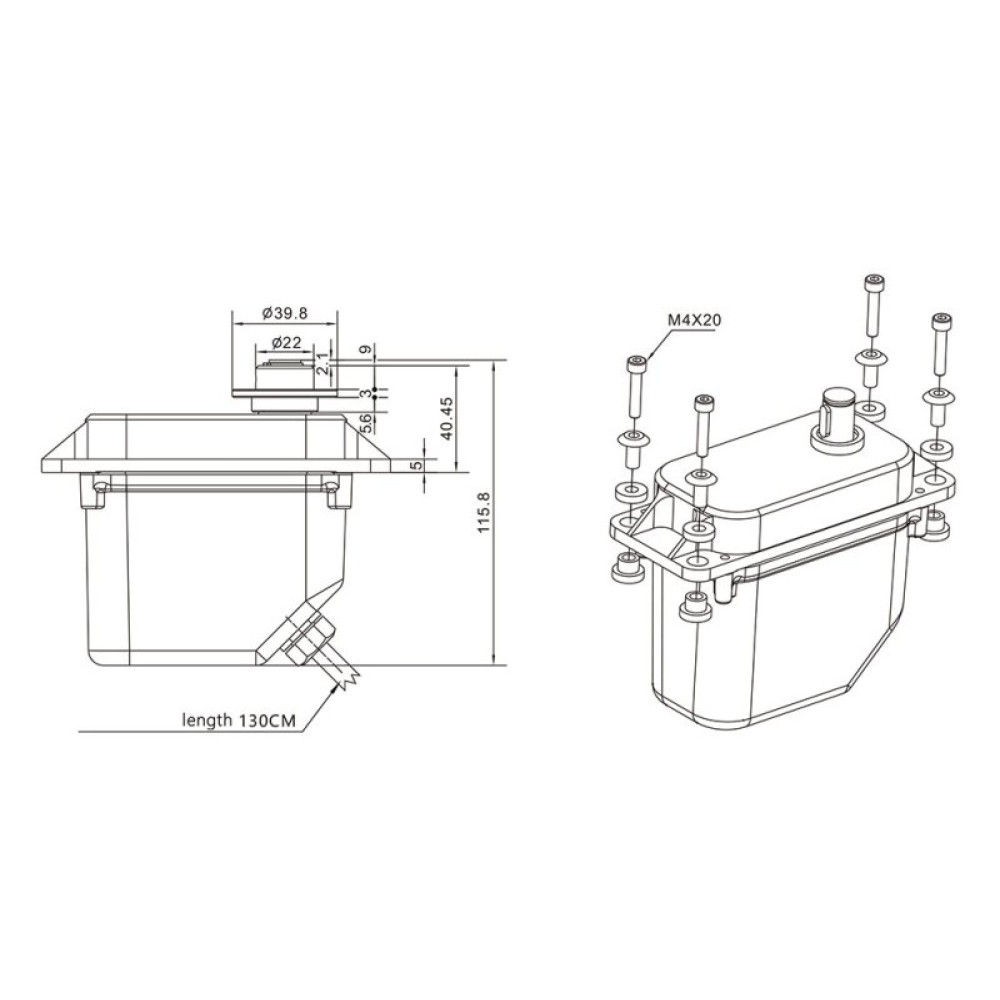 Сервопривод HappyModel Super400 Plus 400кг/0.37с/24В промисловий (HM-2D30016)