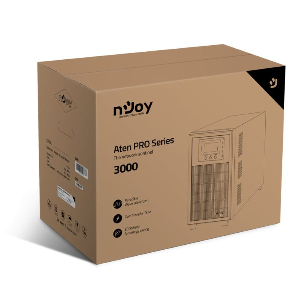 Источник бесперебойного питания nJoy Aten Pro 3000VA USB (PWUP-OL300AP-AZ01B)