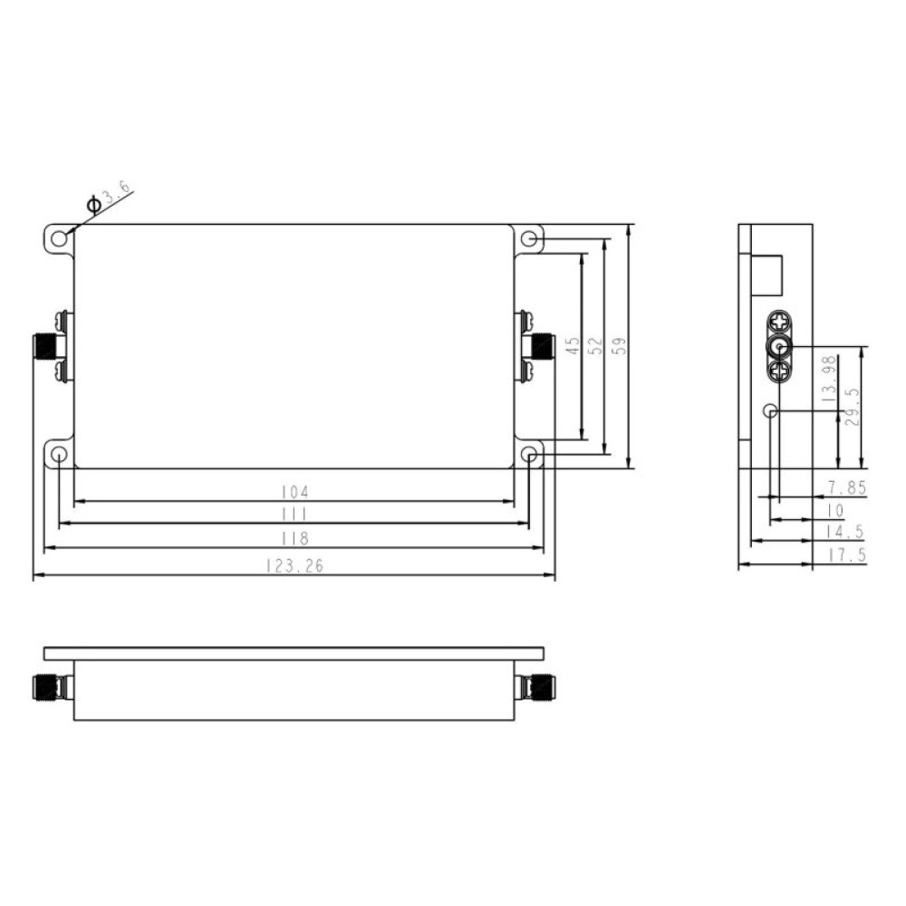 Усилитель сигнала 2.4 ГГц SZHUASHI HS24254043D2 (20 Вт) (SZH-HS24254043D2)