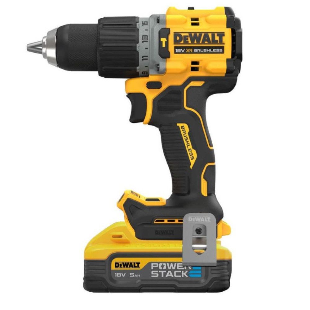 Шуруповерт DeWALT XR Li-Ion PowerStack 18 В, 2x5Ah, 90 Нм, 0-650/0-2000 об/мин, TSTAK (DCD805H2T)