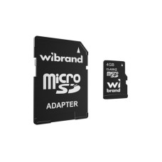Карта памяти Wibrand 4GB microSD class 4 (WICDC4/4GB-A)