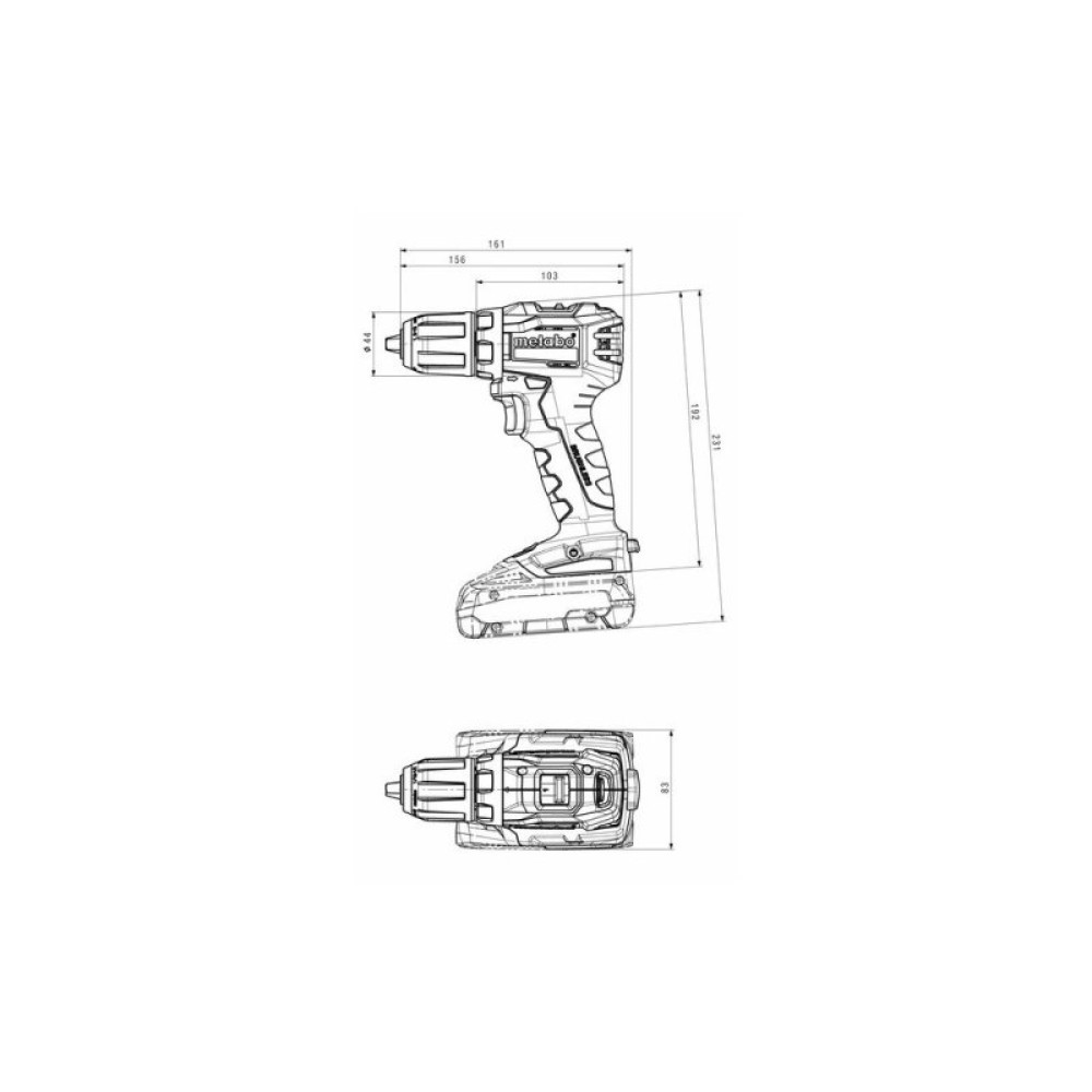 Шуруповерт Metabo BS 18 L BL 18В, 25-60Нм, 0-550·0-1850об/мин, 0.87кг (без АКБ и ЗУ) (602326890)