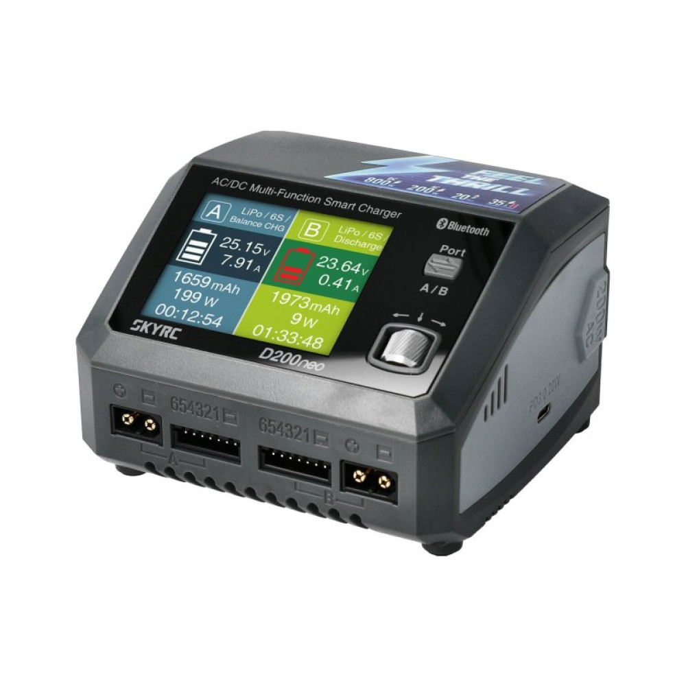 Зарядное устройство универсальное дуо SkyRC D200neo 200W/800W с блоком питания (SK-100196) (SK-100196)