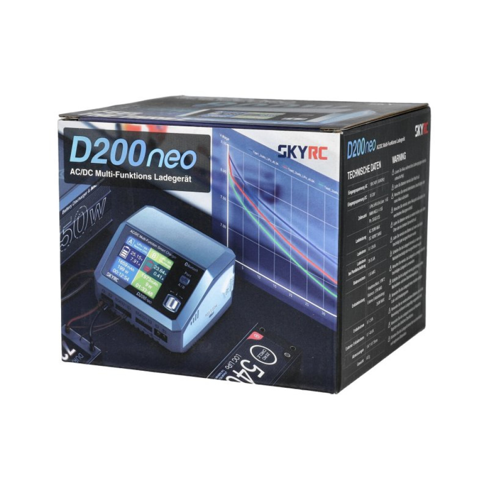 Зарядное устройство универсальное дуо SkyRC D200neo 200W/800W с блоком питания (SK-100196) (SK-100196)