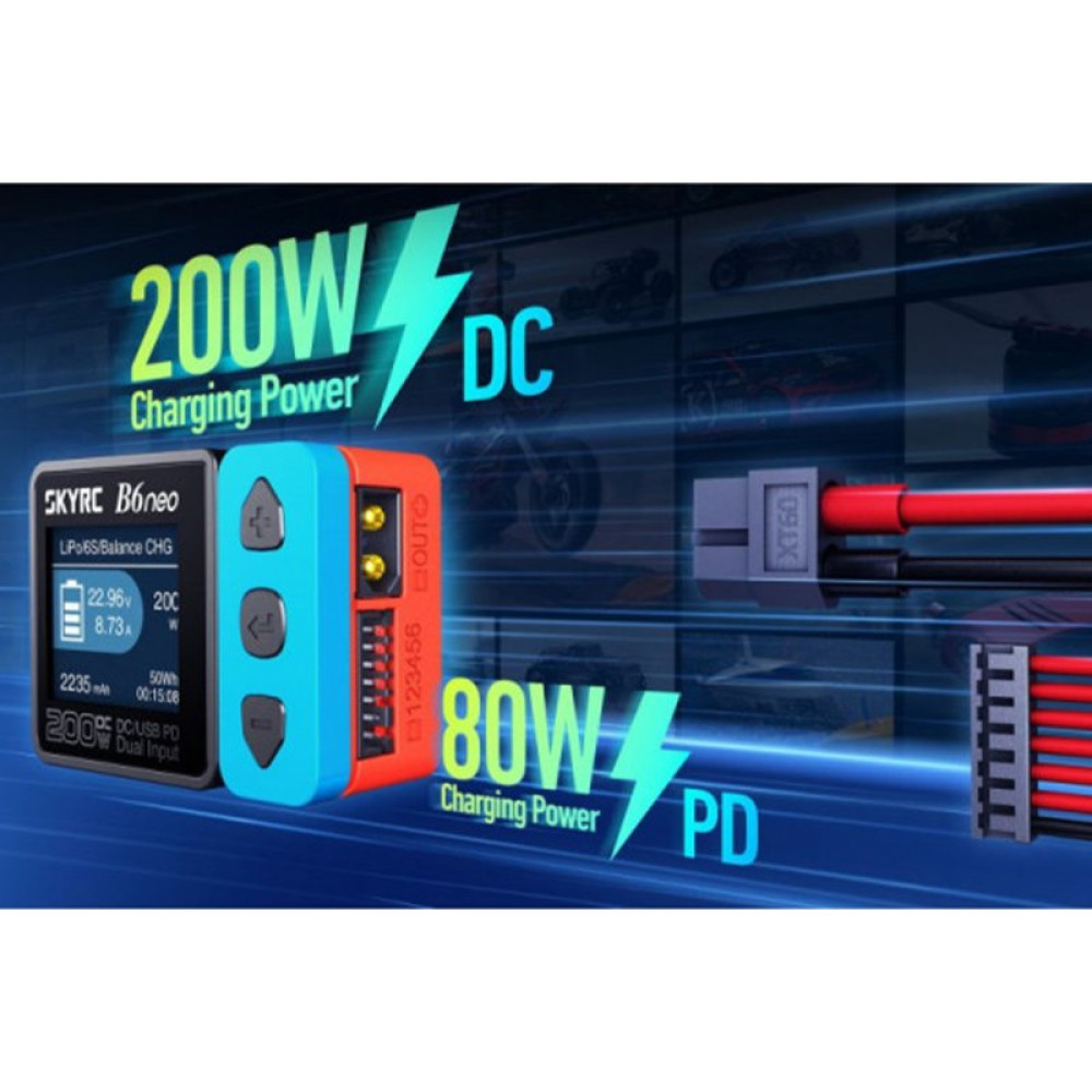 Зарядное устройство универсальное SkyRC B6neo 80W/200W без блока питания (SK-100198) (SK-100198)