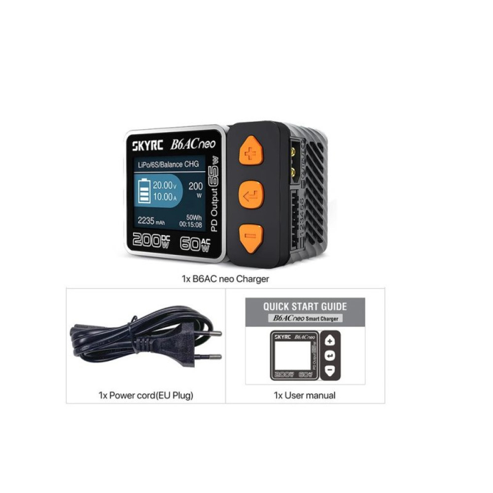 Зарядное устройство SkyRC B6ACneo 60W/200W с/БП универсальное (SK-100200) (SK-100200)