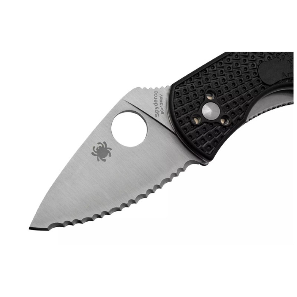 Нож Spyderco Ambitious Serrated Black (C148SBK)