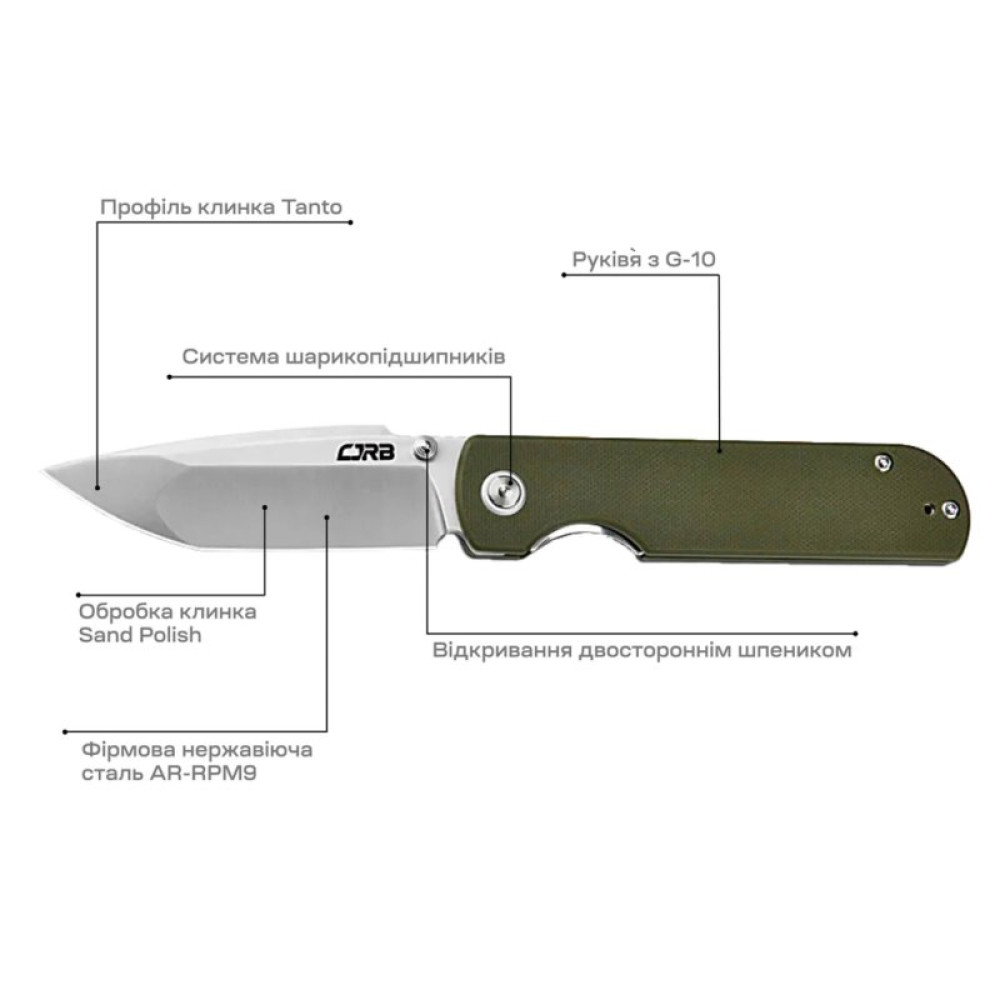 Ніж CJRB Nova Green (J1937-GN)