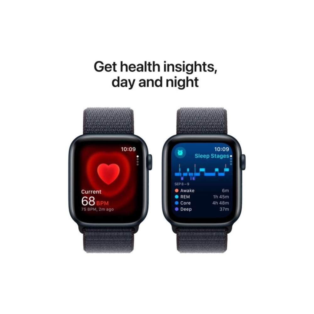 Смарт-часы Apple Watch SE 2024 GPS 44mm Midnight Aluminium Case with Ink Sport Loop (MXEP3QH/A)