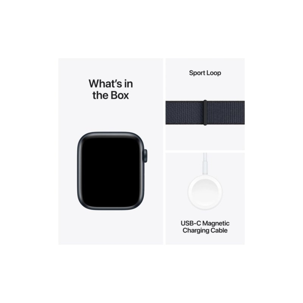 Смарт-часы Apple Watch SE 2024 GPS 44mm Midnight Aluminium Case with Ink Sport Loop (MXEP3QH/A)