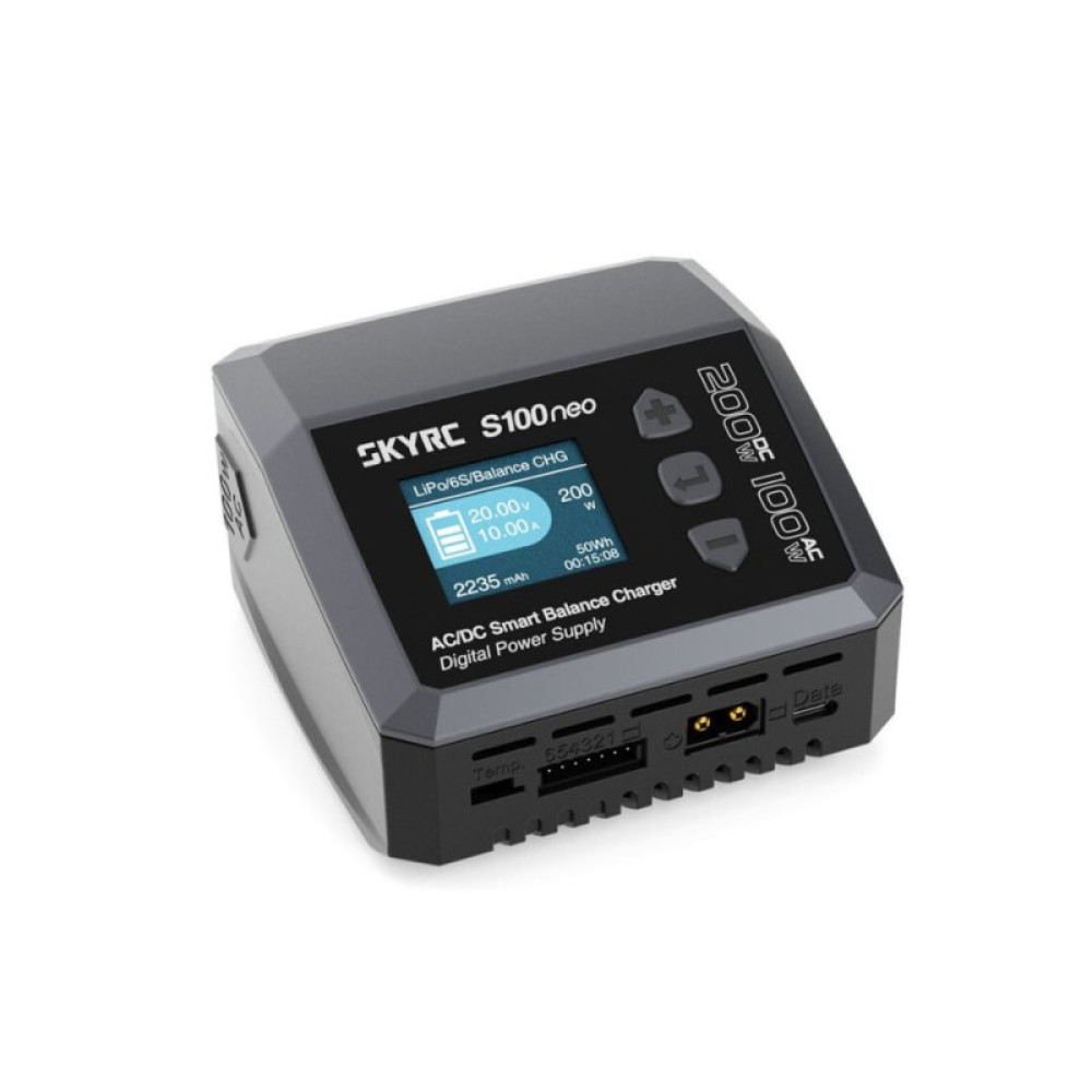 Зарядное устройство для дрона SkyRc S100 Neo LiPo 1-6s 200W AC/DC 200W (S100neo)