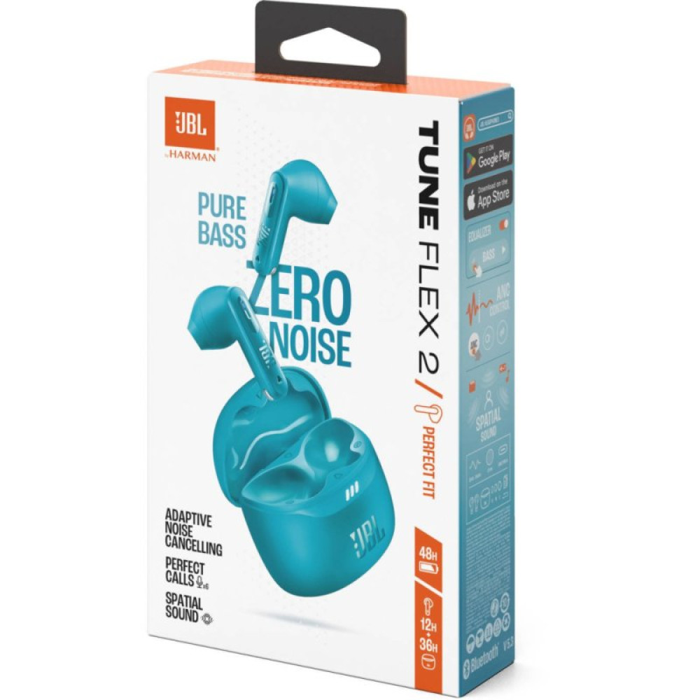 Наушники JBL Tune Flex 2 Turquoise (JBLTFLEX2TQE)