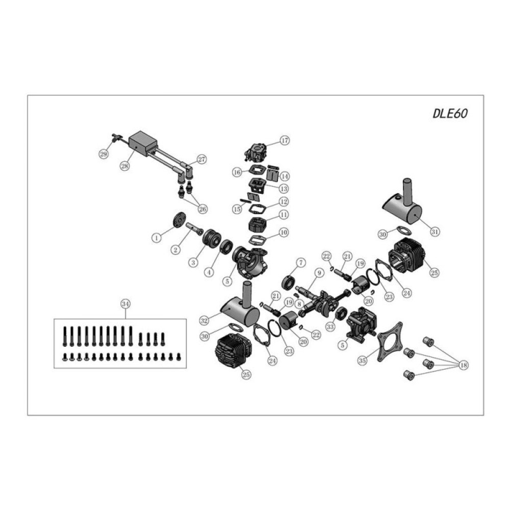 Двигатель для дрона DLE 60 (DLE 60)