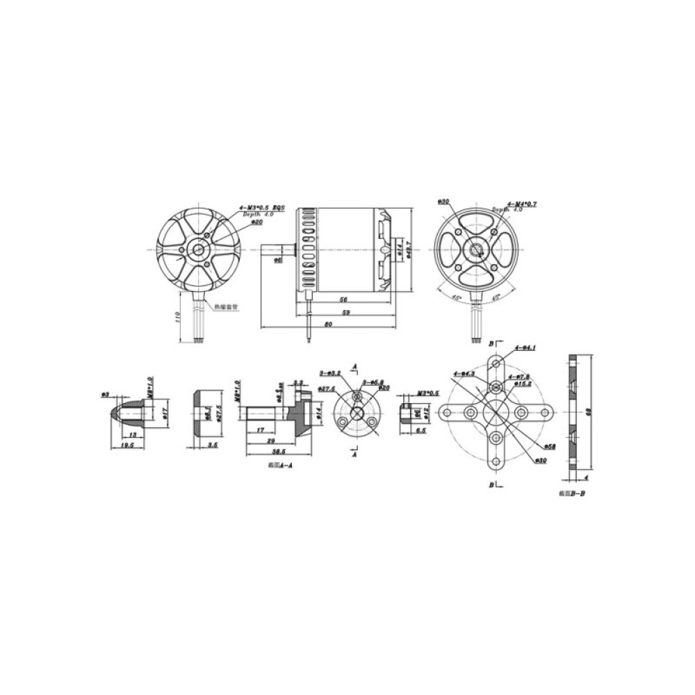 Двигун для дрона SunnySky X4120 V3 650KV (X4120-650KV)