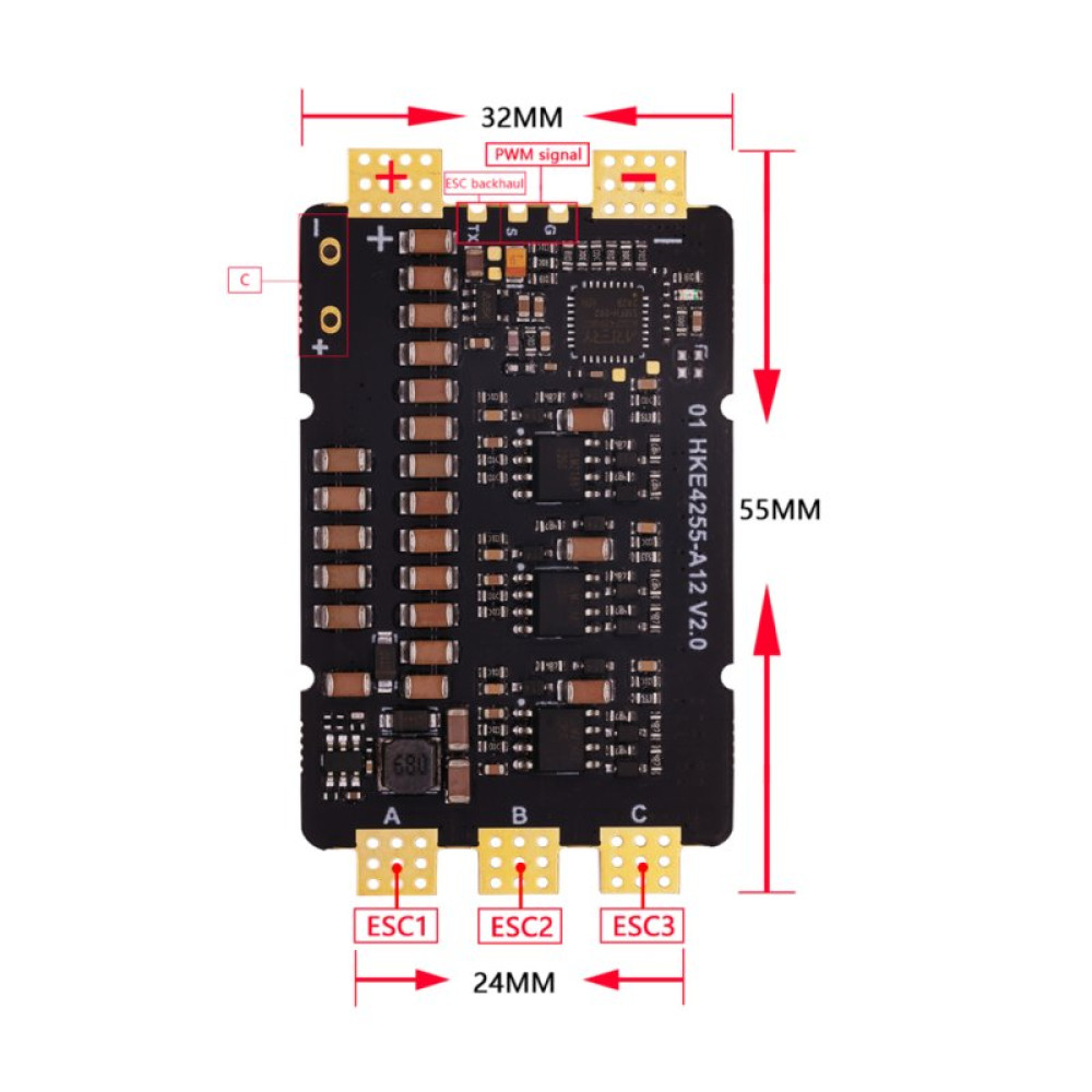 Регулятор хода (ESC) HAKRC 4225 120A 12S (HAK4225)