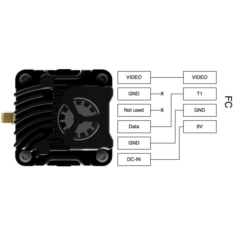 Відеопередавач (VTX) DEC1 D1 2.5W 5.8GHz L,X,S Band 64CH SMA (000008788)