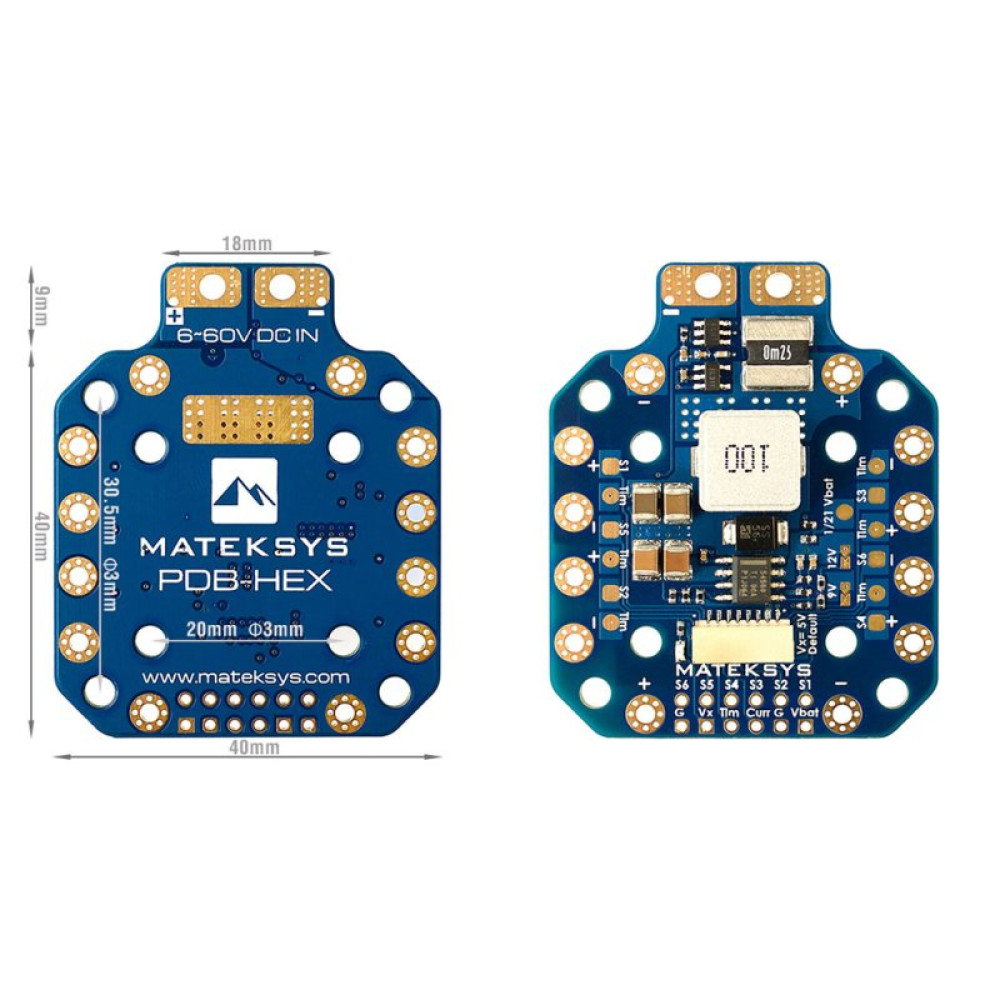 Плата распределения питания (PDB) MATEK PDB HEX (PDB-HEX)