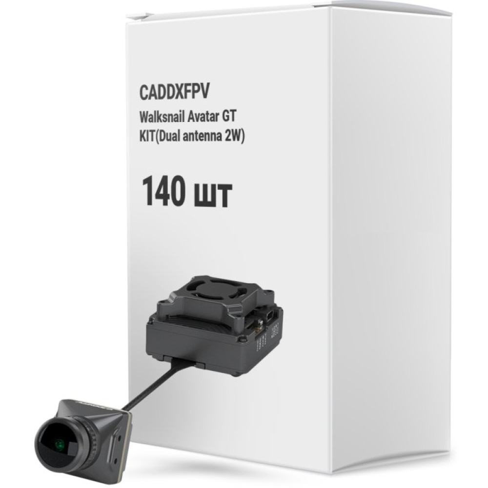 Відеосистема FPV CADDXFPV Walksnail Avatar GT KIT(Dual antenna 2W) упаковка 140 шт. (WN12-2W14BBOX140)