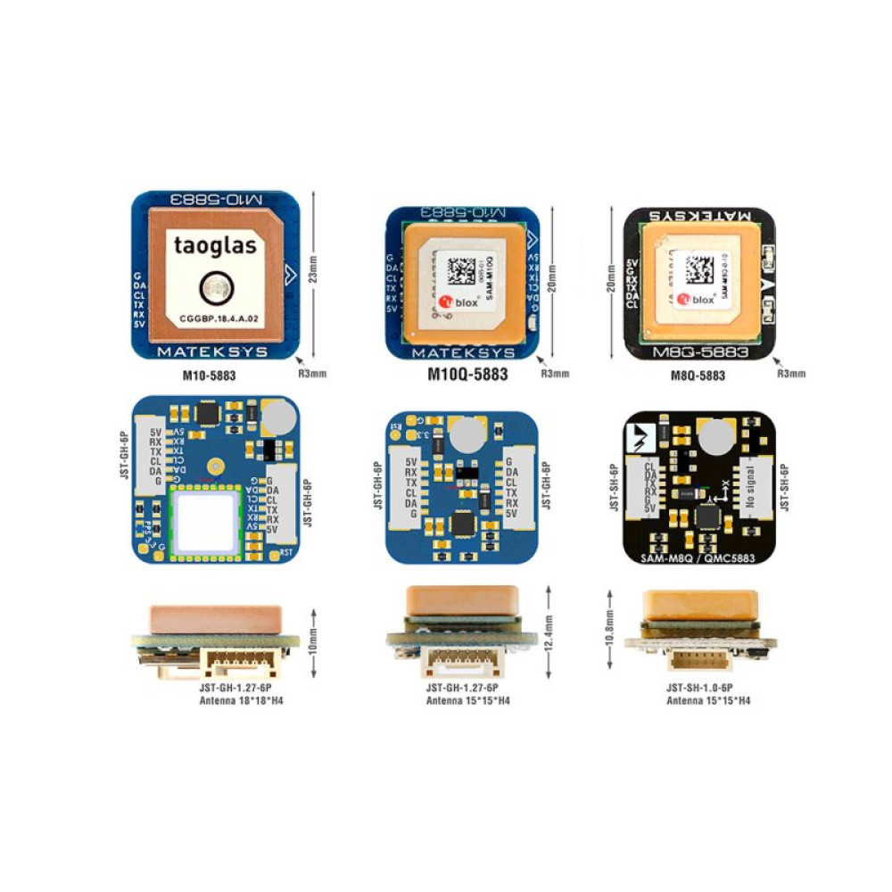 GPS модуль для дрона MATEK M10Q-5883 GNSS + Compass (M10Q5883)