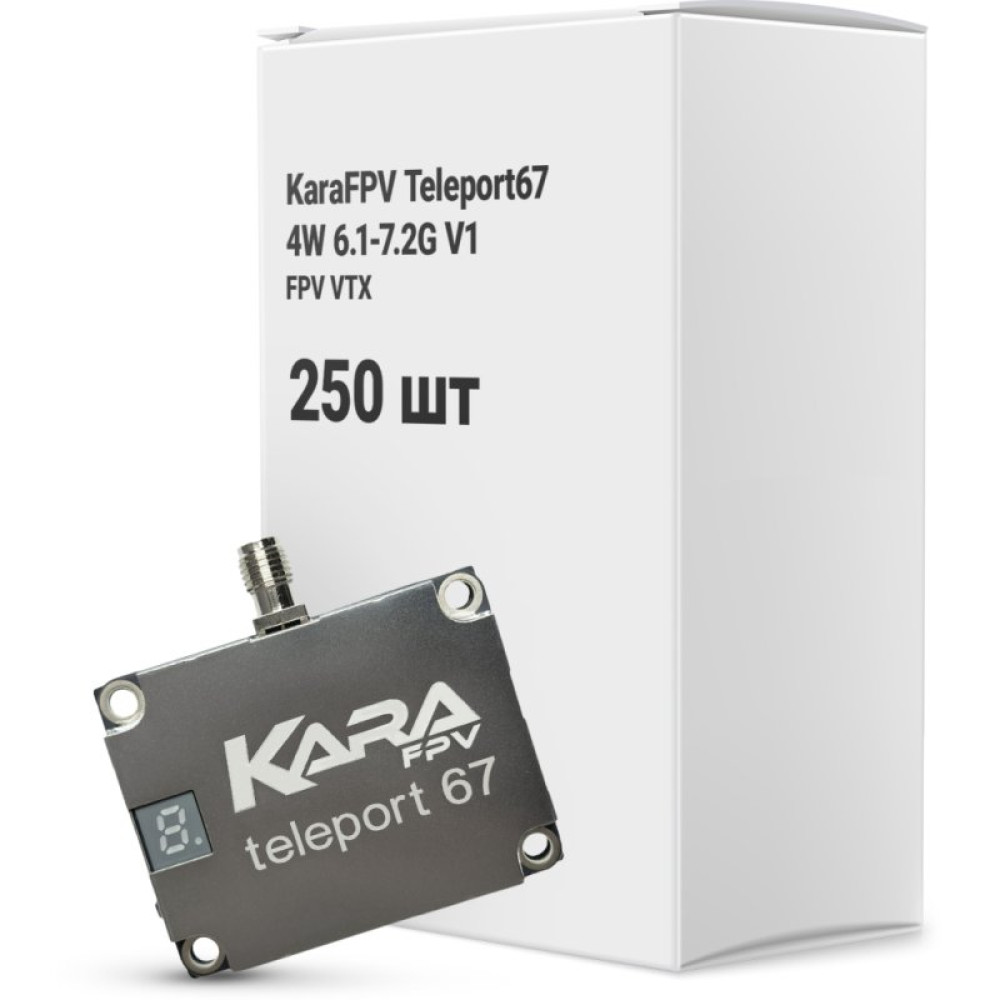 Відеопередавач (VTX) KaraFPV Teleport67 4W 6.1-7.2G V1 упаковка 250 шт. (TX6704BV1)