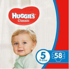 Подгузник Huggies Classic 5 (11-25 кг) Mega 58 шт (5029053543192) Подгузник Huggies Classic 5 (11-25 кг) Mega 58 шт (5029053543192)