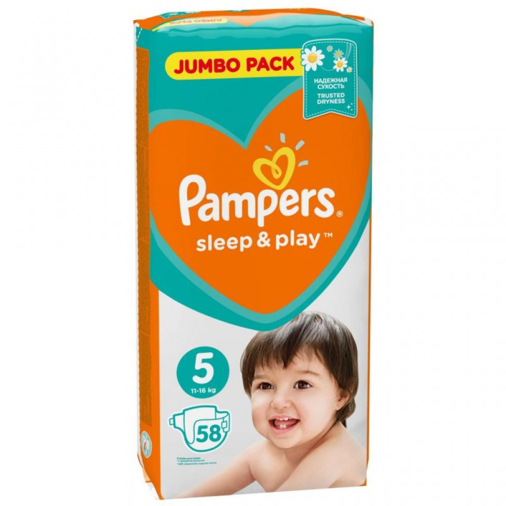 Подгузник Pampers Sleep & Play Junior Размер 5 (11-16 кг), 58 шт (4015400203582) Подгузник Pampers Sleep & Play Junior Размер 5 (11-16 кг), 58 шт (4015400203582)