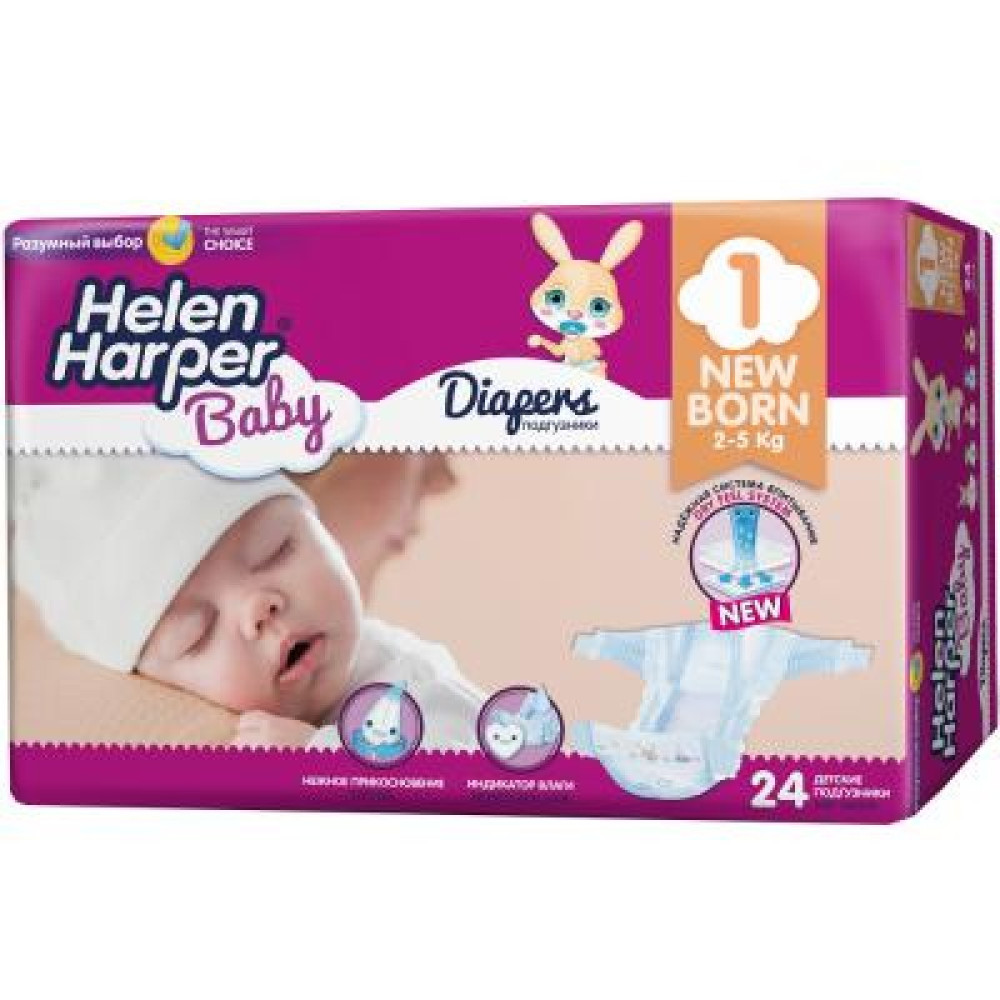 Подгузник Helen Harper Baby Newborn 2-5 кг 24 шт (5411416029816)