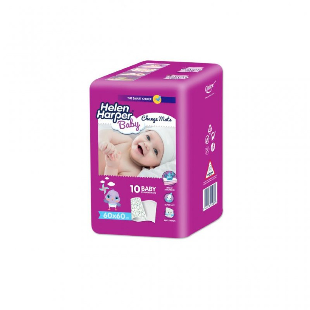 Пеленки для младенцев Helen Harper 60x60 см, 10 шт (5411416012863/5411416012870)
