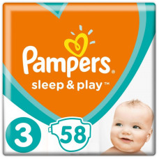 Подгузник Pampers Sleep & Play Midi Размер 3 (6-10 кг), 58 шт (4015400224211) Подгузник Pampers Sleep & Play Midi Размер 3 (6-10 кг), 58 шт (4015400224211)