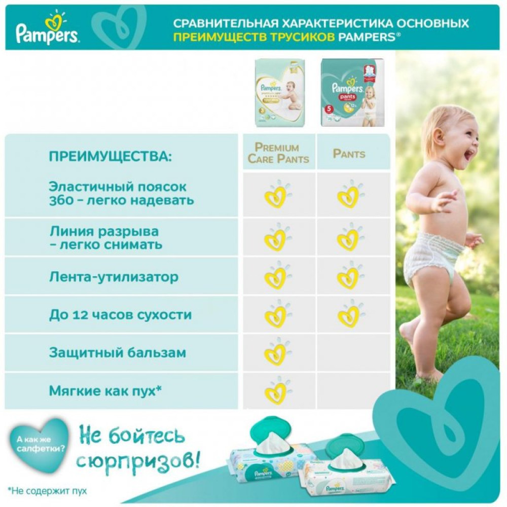 Подгузник Pampers трусики Pants Maxi Размер 4 (9-15 кг), 52 шт (4015400672869)