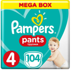 Подгузник Pampers трусики Pants Maxi Размер 4 (9-15 кг), 104 шт (4015400697534) Подгузник Pampers трусики Pants Maxi Размер 4 (9-15 кг), 104 шт (4015400697534)