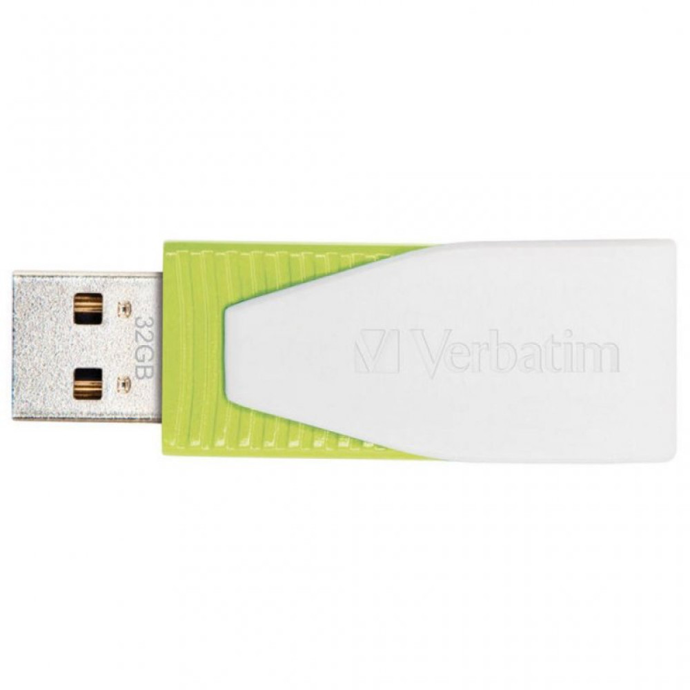 USB флеш накопичувач Verbatim 32GB STORE'N'GO SWIVEL GREEN USB 2.0 (49815)
