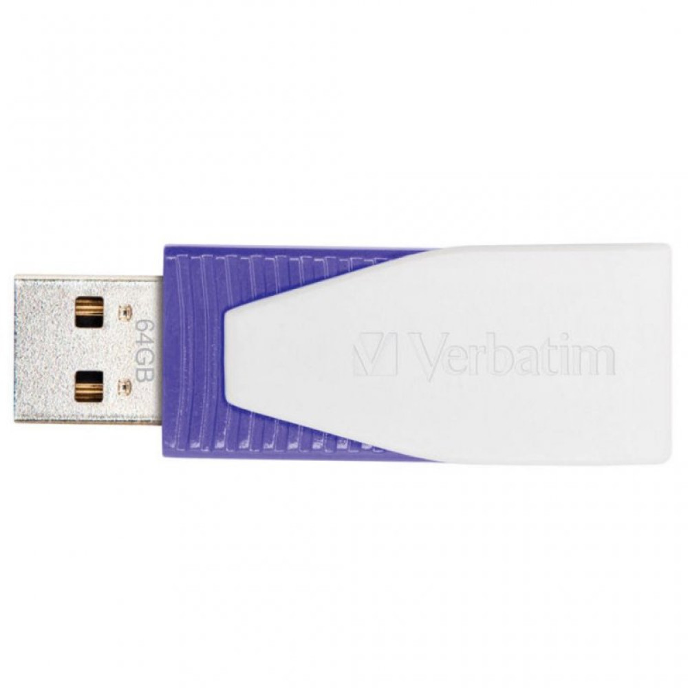 USB флеш накопичувач Verbatim 64GB STORE'N'GO SWIVE VIOLET USB 2.0 (49816)