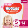 Підгузник Huggies Ultra Comfort 5 Jumbo для дівчаток (12-22 кг) 42 шт (5029053565392)