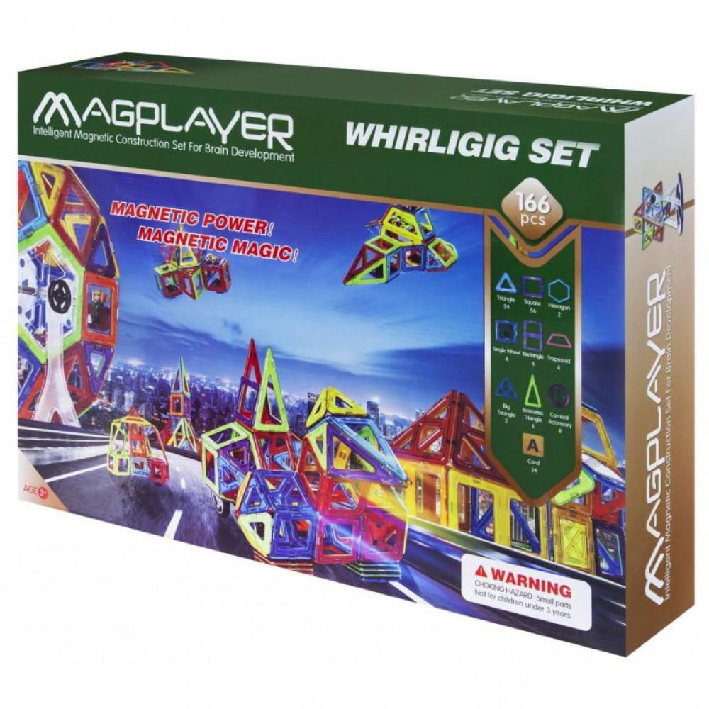 Конструктор Magplayer Набір 166 елементів (MPA-166)