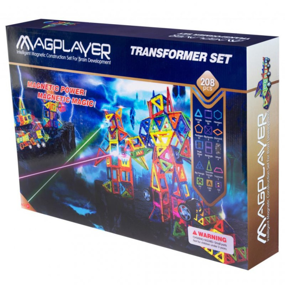 Конструктор Magplayer Набір 208 елементів (MPB-208)