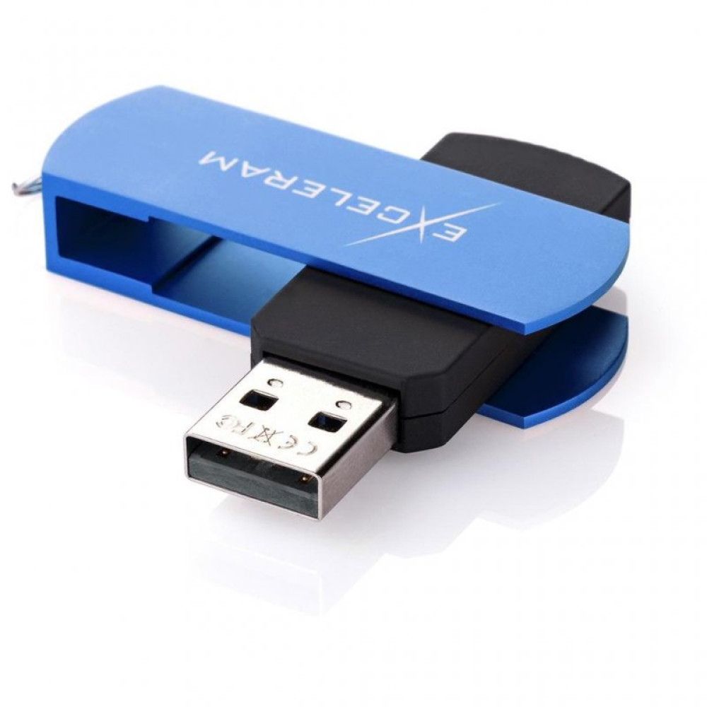 USB флеш накопитель eXceleram 64GB P2 Series Blue USB 2.0 (EXP2U2BLB64)
