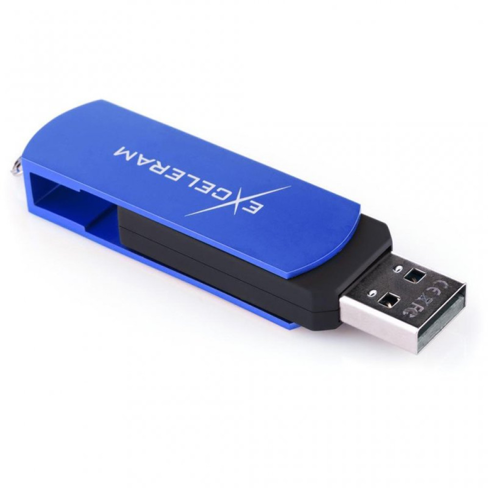 USB флеш накопитель eXceleram 64GB P2 Series Blue USB 2.0 (EXP2U2BLB64)