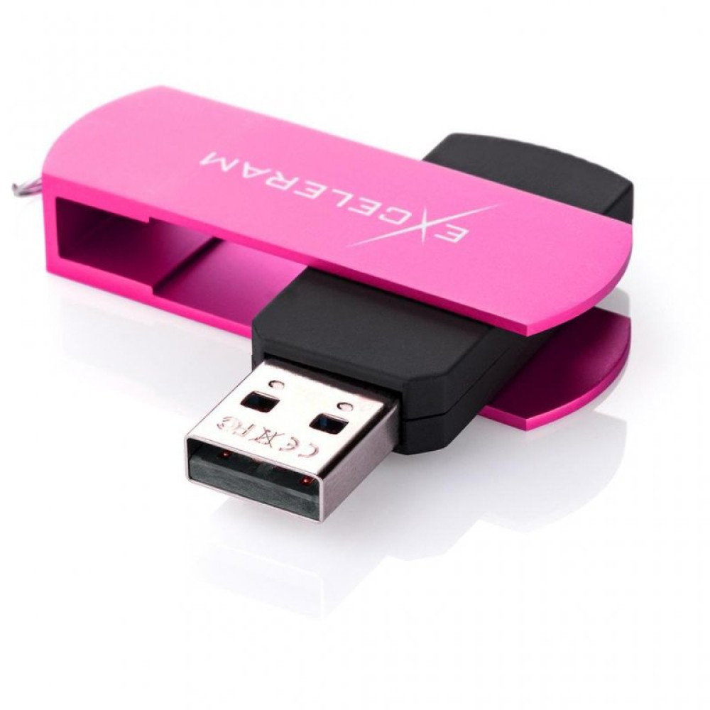 USB флеш накопичувач eXceleram 64GB P2 Series Rose/Black USB 2.0 (EXP2U2ROB64)