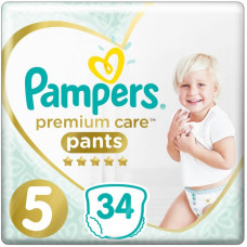 Подгузник Pampers Premium Care Pants Junior Размер 5 (12-17 кг), 34 шт. (8001090759870) Подгузник Pampers Premium Care Pants Junior Размер 5 (12-17 кг), 34 шт. (8001090759870)