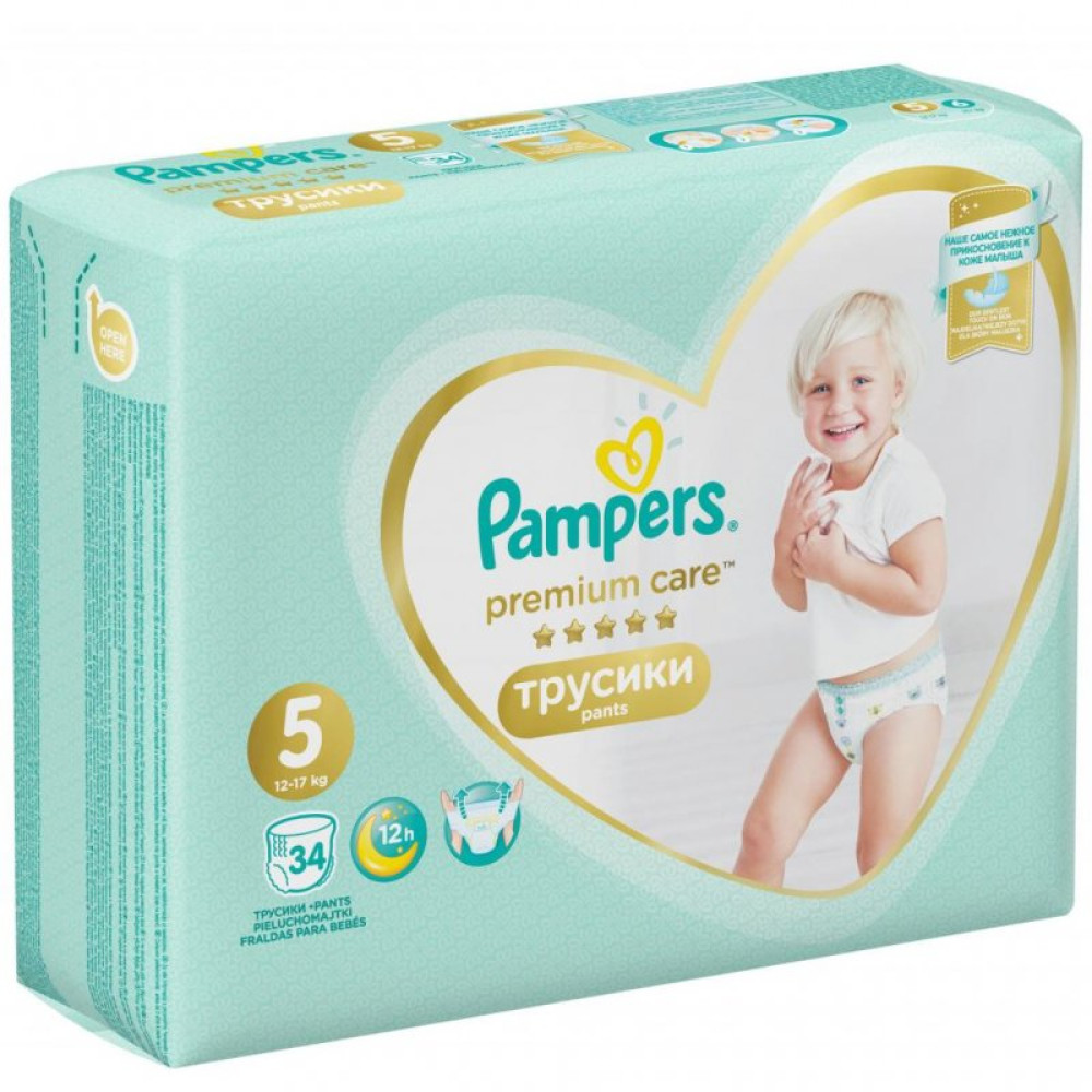 Подгузник Pampers Premium Care Pants Junior Размер 5 (12-17 кг), 34 шт. (8001090759870) Подгузник Pampers Premium Care Pants Junior Размер 5 (12-17 кг), 34 шт. (8001090759870)