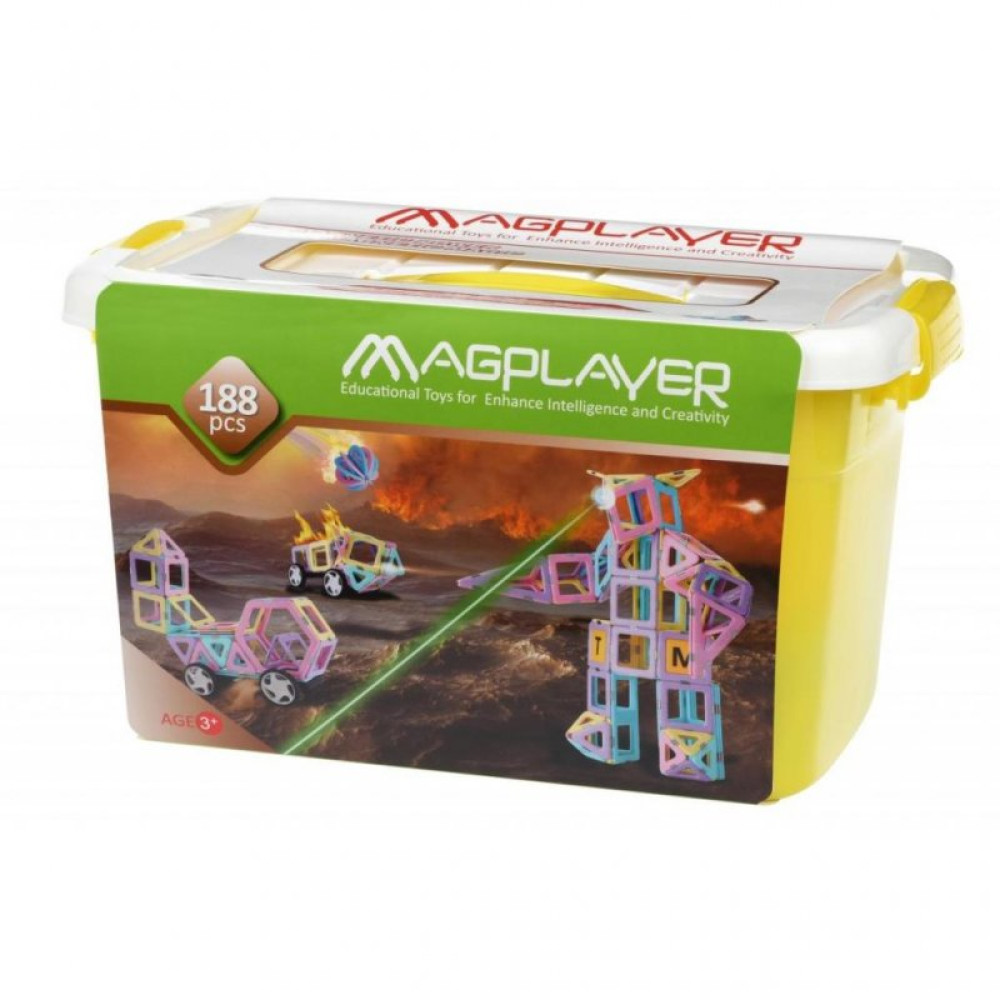 Конструктор Magplayer магнитный набор бокс 188 эл (MPT2-188) Конструктор Magplayer магнитный набор бокс 188 эл (MPT2-188)