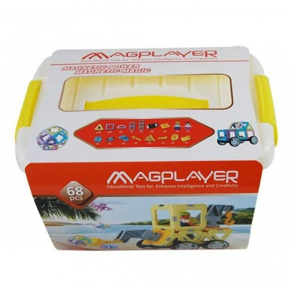 Конструктор Magplayer магнитный набор бокс 68 эл (MPT2-68) Конструктор Magplayer магнитный набор бокс 68 эл (MPT2-68)