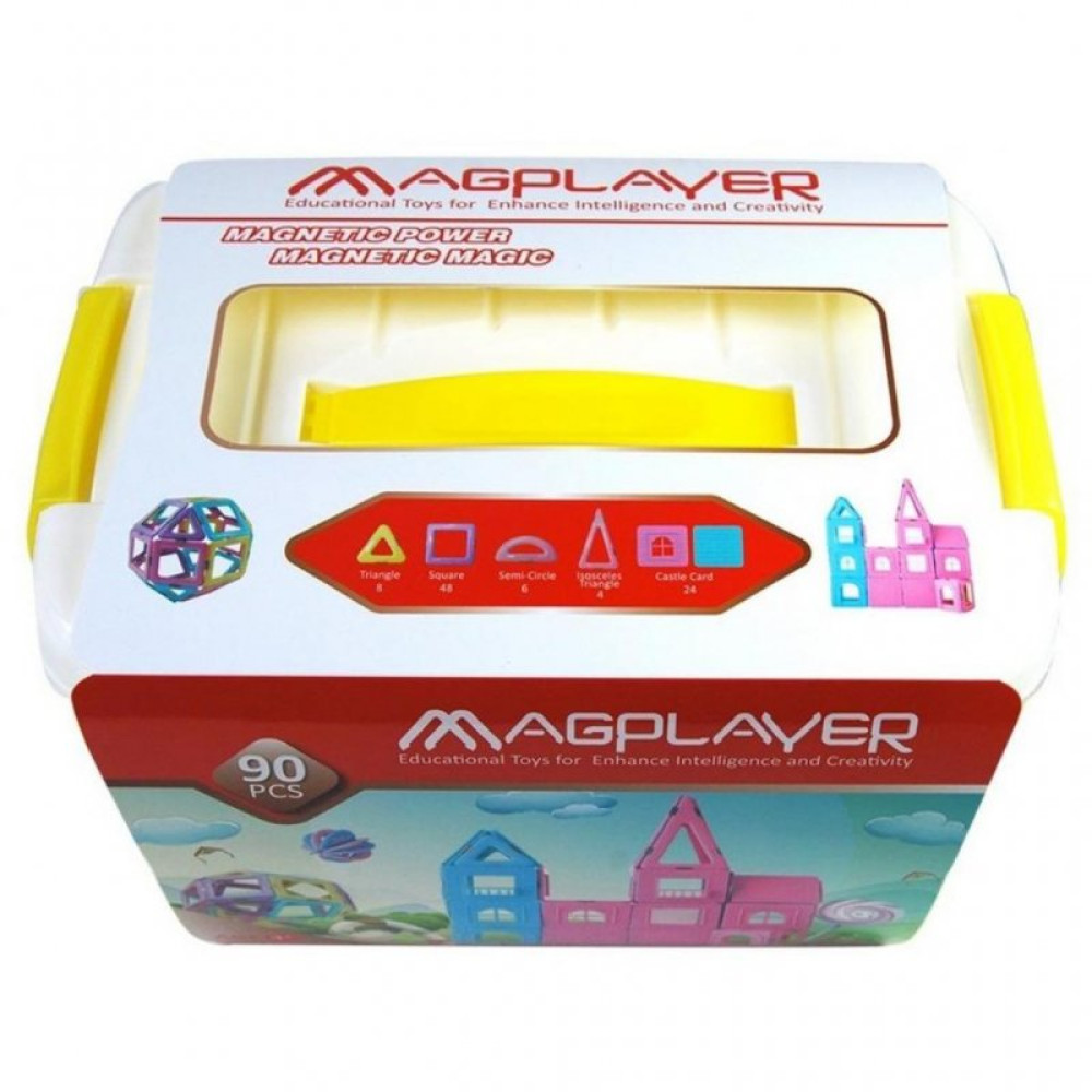 Конструктор Magplayer магнитный набор бокс 90 эл. (MPT2-90) Конструктор Magplayer магнитный набор бокс 90 эл. (MPT2-90)