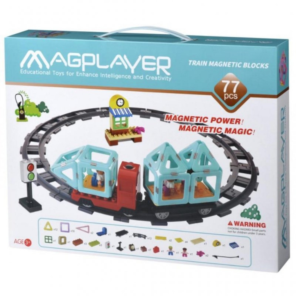 Конструктор Magplayer Поїзд 77 ел (MPH2-77)