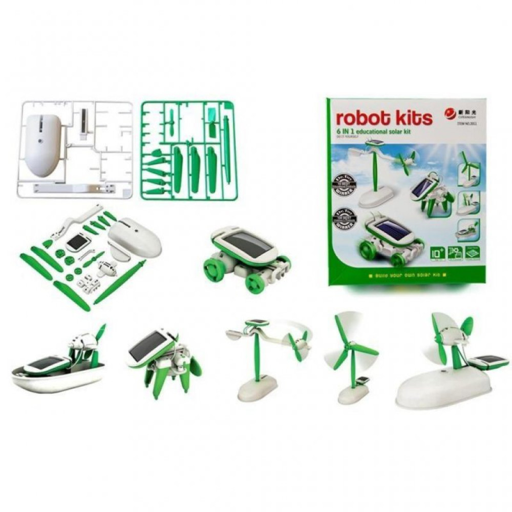 Конструктор Same Toy Робот-конструктор Солнцебот 6 в 1 на солнечной батарее (2011UT)