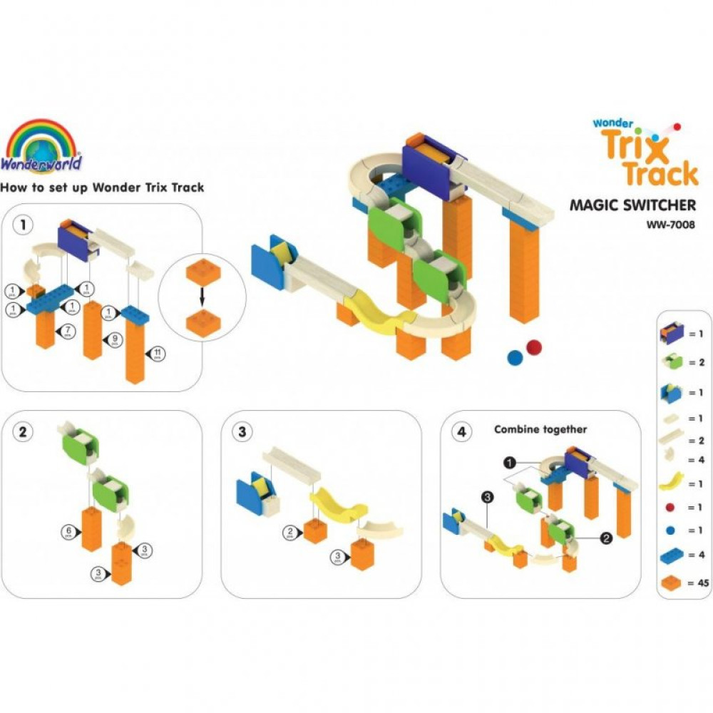 Конструктор WonderWorld Trix Track Магический Переключатель (WW-7008) Конструктор WonderWorld Trix Track Магический Переключатель (WW-7008)
