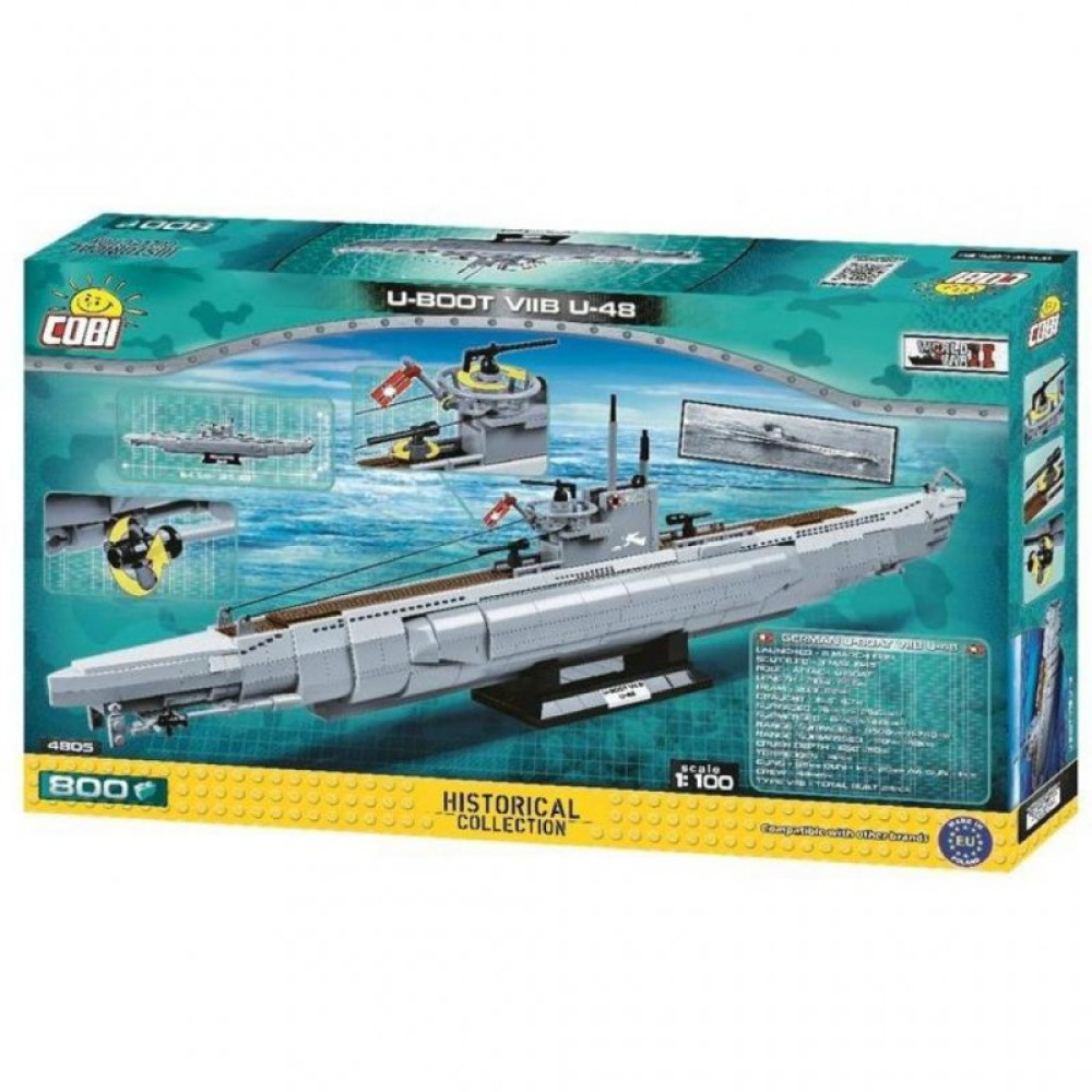Конструктор Cobi Подводная лодка U-48 800 деталей (COBI-4805)