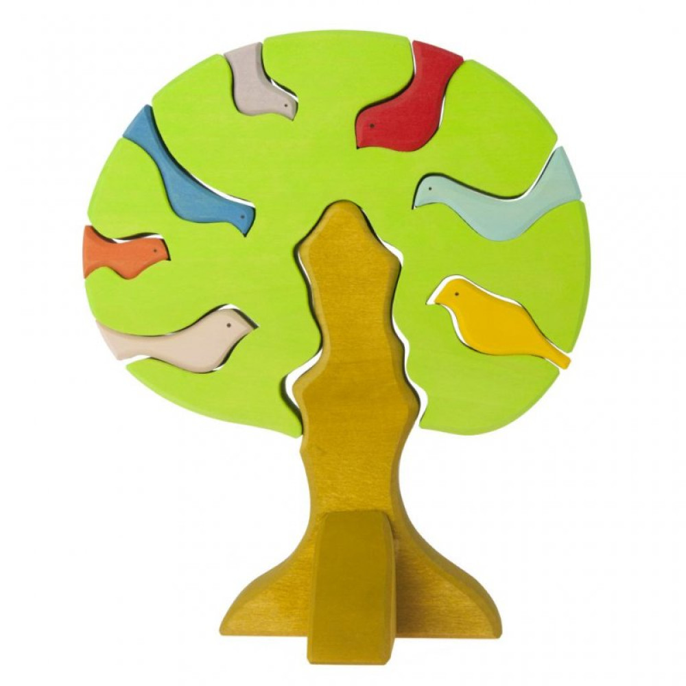 Конструктор nic деревянный Дерево с птицами светлое (NIC523097)