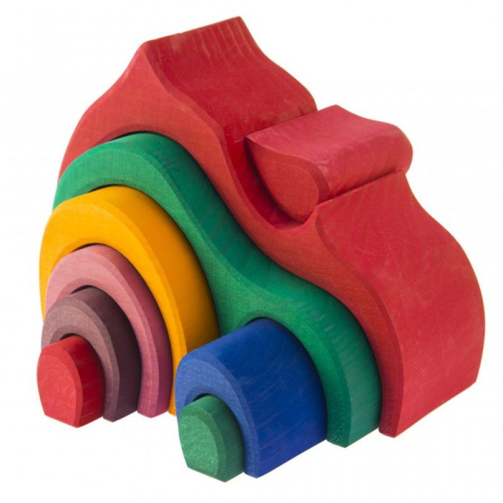 Конструктор nic деревянный Дом Габли большой красный (NIC523030)